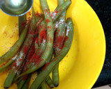 A picture of step 1 of Smoked Cluster beans.