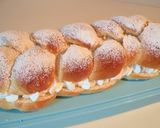 Foto del paso 12 de la receta: Trenza de brioche rellena de nata