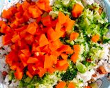 Foto langkah ke 6 dari resep 🌈🍙Rainbow Vegetable Jumeokbap (rice balls) | bola nasi kepal pelangi/warna-warni.