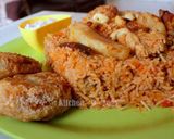 A picture of step 5 of Bukhari Pulao.
