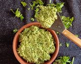 A picture of step 5 of Khandeshi Mirchicha Thecha (Hot and Spicy).