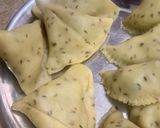 A picture of step 14 of D and Triangle shape Aloo samosa (store and make).