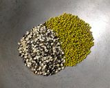 A picture of step 1 of Moong-Urad dal Curry.