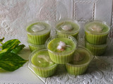 Puding Roti Tawar Pandan Kelapa