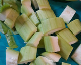 A picture of step 1 of Cucuzza and Sausage.