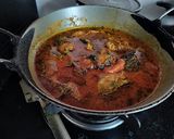 A picture of step 2 of Rohu fish curry.