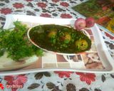 A picture of step 9 of Onion masala with palak gravy.