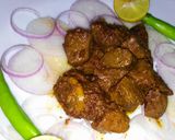 A picture of step 6 of Beef tikka liver.