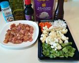 Foto del paso 1 de la receta: Pollo con verdura y fideos de arroz