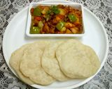 A picture of step 7 of Aloo simla mirch ki sabzi.