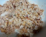 A picture of step 1 of Kimchi Fried Rice.