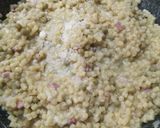 Foto del passaggio 4 della ricetta Pasta e piselli risottata con pancetta