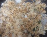 A picture of step 3 of Ellu Sadam or Sesame Rice.
