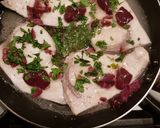 A picture of step 5 of Swordfish with zucchini.