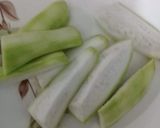 A picture of step 1 of Lauki ka Raita.