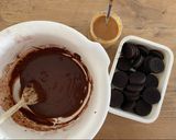 A picture of step 1 of Vegan oreo muffins.