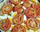 Foto del paso 5 de la receta: Tarta de jamón, queso, tomate, cebollas y morrón