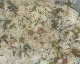 A picture of step 3 of Matar pulau with dill leaves.