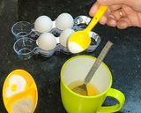 A picture of step 1 of Omelette sandwich.