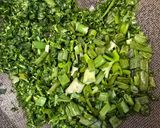 A picture of step 1 of Spring onion methi Thalipeeth.