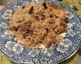 A picture of step 6 of Beef pulao.