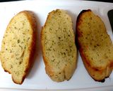 A picture of step 3 of My Garlic Tomato + Mascarpone Brushetta on Garlic Bread Toasted❤.