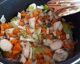 A picture of step 2 of Chicken, Leek and Tarragon Pie.