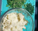 A picture of step 1 of Aloo Methi Stuff Paratha.