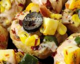 A picture of step 6 of Panipuri Pizza.