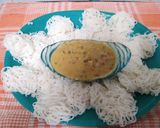 A picture of step 10 of Idiyappam.