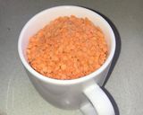 A picture of step 1 of Red lentil curry.