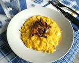 A picture of step 4 of Pumpkin Risotto with Prosecco and Crispy Skin Chips.