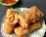 Foto langkah ke 5 dari resep Kulit Dadar buat Semar Mendem, Sosis Solo, martabak dan Risoles.