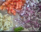 A picture of step 1 of Masoor Dal pulao.