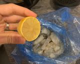 A picture of step 1 of Super simple zesty prawns.