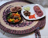 A picture of step 19 of Sumac-beetroo rice with meatballs.