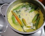 A picture of step 2 of Kadhi Pakoras with Finger Chillies.