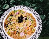 A picture of step 4 of Aloo Tikki Masala Chaat.