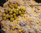 Tonhalas zõldsèges bulguros rizses olìvabogyós egytàlètel 🐟🥕🌶🌽🫘🫑🍛 recept fázis 4 fotója