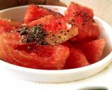 A picture of step 2 of Watermelon Salad.