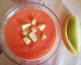 A picture of step 3 of Galia Melon Gazpacho with Ham 🍈🍅.
