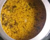 A picture of step 11 of Mithe chawal and Moger.