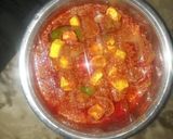 A picture of step 4 of Kashmiri paneer.