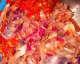 A picture of step 2 of Fried yam and sauce.