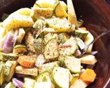 A picture of step 1 of Beef with Vegetables in the Slow Cooker!.