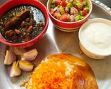 عکس مرحله 1 از دستور چلو خورشت قورمه سبزی