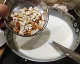 A picture of step 2 of Sago Pearls kheer.