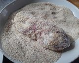 A picture of step 3 of Sig's Baked Rolled Schnitzel.