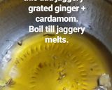 A picture of step 2 of Ginger jaggery tea.