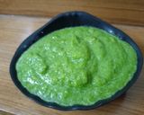 A picture of step 4 of Mooli ke patte ki chutney.